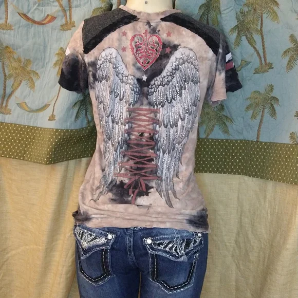 Medium Sinful by Affliction shirt - Picture 3 of 8